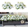 VEVOR Bouquet di Fiori Artificiali, 10 Pezzi, Diametro 24 cm, Centrotavola di Rose per Matrimonio, Composizioni Floreali Finte per Cerimonie, Ricevimenti, Feste, Decorazioni per Esterni, Bianco
