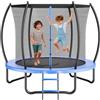 VEVOR Trampolino da Esterno, Trampolino Ricreativo da 2440 mm, Trampolini Approvati ASTM Antiruggine con Rete di Protezione e Imbottitura Ispessita, Capacità di Peso Massima di 120 kg