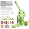 VEVOR Macchina per Spille, Macchina Punzonatrice 200 pezzi Kit per Fustellatrice Manuale per Badge 58/75 mm, Impugnatura Ergonomica, per Spille Personalizzate Fai da te, Verde