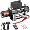 VEVOR Verricello Elettrico, Capacità di 4500 kg, Verricello per Camion da 12 V CC con Fune in Acciaio Φ8,3 mm x 19,8 m, Telecomando Wireless e Cablato, IP55 per il Traino di SUV, Jeep, Rimorchi