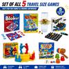 Mattel Fast Fun Set Di 5 Giochi Da Viaggio: KerPlunk Blokus Bounce