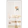 SAILIMAY Zanzariera Magnetica per Porte 80x210 cm, Tenda Zanzariera Porta Magnetica, Senza Foratura con Adesivo Forte, Protezione Insetti e Mosche, per Porte Balcone, Camper (Bianco)