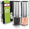 Liebfeld - Macinasale e pepe elettrico [set da 2 pezzi] con sensore di inclinazione, macinapepe e macinasale, macinaspezie e pepper Mill