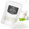 Waxcanpy Cera di Soia per Candele 1kg/5kg/10kg, Cera Naturale Vegetale Fai da Te con Punto di Fusione Basso, Ideale per Creare Candele Fatte in Casa, 100% Naturale（1kg）