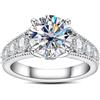 aomoso Anello Donna, Moissanite Anello Argento 925 Donna, Anello Fidanzamento Donna Certificato dal GRA, Trasparenza D+VVS1, Lusso Anelli Donna Ideale Per Fidanzamento, Matrimoni, Coppie, Mamme