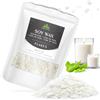 Waxcanpy Cera di Soia per Candele 0.2kg/2kg/5kg, Cera Naturale Vegetale Fai da Te con Punto di Fusione Basso, Ideale per Creare Candele Fatte in Casa, 100% Naturale（0.2kg）