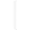 Monster Shop Radiatore Piatto a Colonna Singola 1600 x 280 mm Verticale Design Moderno Acciaio al Carbonio Riscaldamento Centrale Bianco Opaco con Kit Fissaggio e Spazzola