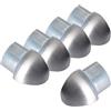 Dalsys 5x Profilo quarto di cerchio esterno 8mm acciaio inox spazzolato