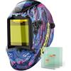 YESWELDER Maschera Saldatura 10x9cm Grande Schermo, Blocco Luce Blu | Casco per saldatura autoscurante True Color, 4 sensori, ombra DIN 4/5-9/9-13, per TIG, MIG, MMA, taglio, smerigliatura