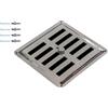 DEMLOU Griglia di Ventilazione Regolabile Inox AISI 316 - 15 x 15 cm.