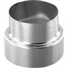 EasyByMall Connettore per camino in acciaio inox, riduttore di rivestimento/connettore per tubo flessibile - Adattatore per canna fumaria per collegamento tubo di conversione (Ø120 mm/Ø100 mm)