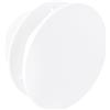 Vent Systems Diffusore d'aria circolare da 4 pollici - Coperchio di sfiato regolabile in plastica bianca con flangia a filo - Registro HVAC durevole e facile da installare per soffitto, parete