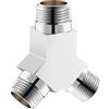 HATOOLHA Adattatore per deviatore dell'acqua, adattatore per tubo flessibile Add-A-Tee G1/2 per adattatore valvola angolare, bracci doccia, spruzzatore per bidet, raccordi per tubi flessibili (3 vie Y1)