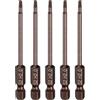 QUARKZMAN 5Pz Punte Cacciavite Piatta Esagonale H2.0 (2mm) con Punta Magnetiche Gambo Esagonale 1/4 Lunga 75mm (3) Inserti per Avvitatore Metrico Acciaio S2 Chiave Bussola, Tonalità Rame