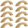 MOROBOR Maniglie per cassetti in legno, 10 pezzi, in legno massiccio, spaziatura dei fori da 6,4 cm, affidabili maniglie per armadio, armadietti da cucina, cassettiere, mobili