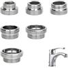NIVRAIN 6 Pezzi Adattatore Rubinetto Cucina M22, Filettatura Esterna Raccordo per Rubinetto in Ottone Cromato, Adatto per Collegare Rubinetti da Cucina, Tubi da Giardino, Filtri e Aeratori (A)