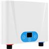 Dekltus Mini Scaldabagno Elettrico Istantaneo Basso Consumo, 220 V, 5,5 KW, con Display Digitale LED (30 - 55 ℃), Scalda Acqua Sotto il Tavolo, per Cucina e Bagno (Bianco)