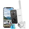 Xega Telecamera 4G LTE con SIM e Batteria 10000mAh-Portatile e Senza Fili