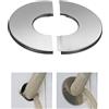 BigCheer Rosetta fumaria, rosetta di copertura in acciaio inox, manicotto per tubo, accessorio per camino,( DN 160 mm) (argento)
