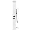 LANTUS Colonna Doccia Idromassaggio in Acciaio Inox 5 Funzioni Pannello Doccia Set e di Temperaturaper Bagno,Soffione Fisso, Massaggi, Doccetta e Bocca Vasca,15 * 47 * 130 cm - bianco