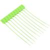 Funnytek 100 etichette in plastica, sigilli di sicurezza, fascette anti-manomissione | Sigilli di sicurezza Tag di sicurezza Tirare fascette per bagagli, estintori, lotti, scarpe, ecc (U 006001 a U 006100) verde