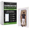 Green Home Protezione antipolvere (tessuto non tessuto), protezione antipolvere, porta di costruzione, 1,10 x 2,20 m - in polipropilene (PP) antipolvere con cerniera Set di 3