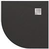 Idralite Piatto Doccia 90x90x2,6 CM Semicircolare Antracite Effetto Pietra mod. Blend