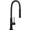 PRIMAGRAN Rubinetto da cucina 6030 nero con bocca flessibile FLEX 2, Rubinetto girevole per Lavello 360°, Rubinetto flessibile ad alta pressione