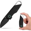 FLISSA Mini Coltello EDC, Lama in Acciaio D2, Clip in Lega di Titanio, Finitura CNC, Manico in G10, Compatto e Portatile per Uso Quotidiano e Attività Outdoor
