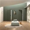 ERMETIKA PORTA A FILO MURO BATTENTE REVERSIBILE BIANCA VERNICIABILE + TELAIO - 600/700/800/900x2100 MM XREVERX ERMETIKA (800x2100)
