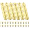 PATIKIL Cerniera a Pianoforte Piccola 2,6 x 0,6, 6pz Mini 180 Gradi Cerniere per Portagioie con Vite per Scatole di Legno Gioielli, Oro