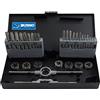 KRINO 17020501 Set 30 Pezzi Maschi E FILIERE HSS M 3÷12, Acciaio