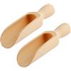 Lotsdonxia 2 palette in legno naturale da 140 mm, grandi porzionatori per sale da bagno e farina, multiuso, per chicchi di caffè, spezie, ingredienti secchi o artigianato