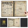 Benjia Decorazione per il 50° compleanno, biglietto di auguri regalo per gli ospiti, libro degli ospiti per donna e uomo, poster nato nel 1976, libro degli ospiti per 50 anni, decorazione vintage per