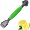 D.A.Y. Republic Utensile 3 in 1 per grattugiare limoni, agrumi, lime, alesatore e grattugia con manico morbido, compatto per una facile conservazione e lavabile in lavastoviglie (verde/giallo)