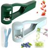 LCFVOFU 2 tagliauva con manico ergonomico antiscivolo, affettatrice per frutta piccola, affettatrice multi uva per pomodoro, ciliegia, fragola, oliva (blu, verde)