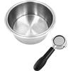 RSYHVG Cestini filtranti per caffè espresso non pressurizzati da 51 mm, in acciaio inox, confezione da 1 pezzo di ricambio per filtro caffè, portafiltro non incluso