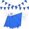 Topeedy Bandierine blu da 20 m, decorazione per feste, 40 pezzi, gagliardetti blu riutilizzabili per compleanni, matrimoni, baby shower, casa o giardino, bandiere triangolari