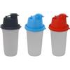 COSE DA CASA Set 3 Shaker Graduati 250ml con Elica Interna Miscelatrice per Caffè Freddo GRANITE Proteine e Salse CONTENITORE Tappo Ermetico Salvagoccia BOTTIGLIA in Plastica Alimentare Colori Assortiti