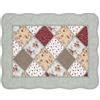 Florence Happy @ England Tappeto vintage in cotone trapuntato patchwork floreale, shabby chic, per bagno/camera da letto, retro antiscivolo, viola glicine (50 x 70 cm) (verde salvia)