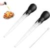 Luoyuanjia 2 pezzi Baster di tacchino, pollo, tacchino, pollame, carne, barbecue, siringa tubo, utensili da cucina, pollo, tacchino, pollame, carne, barbecue, sapore alimentare (nero e rosso)