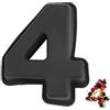YXHZVON Stampo Torta Numero 4, Stampi con Forme Particolari in Silicone, Grande Stampo per 3D Torta, Stampi Numeri Grandi per Compleanno Matrimonio Feste(Nero)