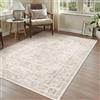 PureCozy Vintage Tappeto Salotto 120x170cm Beige Antiscivolo | Lavabile in Lavatrice,Tappeto Camera da Letto,Grandi Tappeti Ufficio,Pelo Corto,Carpet,Rug