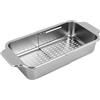 SUONTY Cestello scolapasta in acciaio inox 304, scolapiatti con grandi fori, per lavare verdure e frutta, colino per pasta, colino da cucina