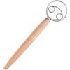 Onperpoe Frusta danese per impasto, 33 cm, accessori da cucina, in acciaio inox, con manico in legno, per pasticceria, torte, dessert, lievito naturale, pizza