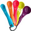 TRLREQ Set di 5 cucchiai dosatori, cucchiai dosatori, grammo, diverse capacità, con cucchiaio in plastica colorata