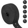 Waycreat Fasce elastiche con asola, 25 mm x 5 m, nastro elastico da cucito per pantaloni in vita, vestiti premaman, cucito, lavoro a maglia, artigianato, nero
