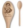 The Laser Factory Cucchiaio di legno ispirato a The Office Michael Scott - Iscrizione an Oaky Afterbirth - Divertente regalo di cucina per uomini e donne - Articolo non ufficiale per i fan (una plac
