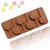 Generic TTOA Stampo per lecca-lecca a forma di margherita, in silicone, antiaderente, a forma di fiore, 6 bastoncini inclusi, per caramelle