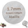 ASTER Schermo da 51 mm per espresso, filtro per espresso, in metallo, riutilizzabile, per portafiltro espresso, in acciaio inossidabile 316, spessore 1,7 mm, 150 μm